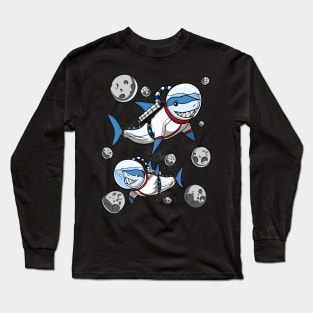 Shark Space Astronaut Long Sleeve T-Shirt